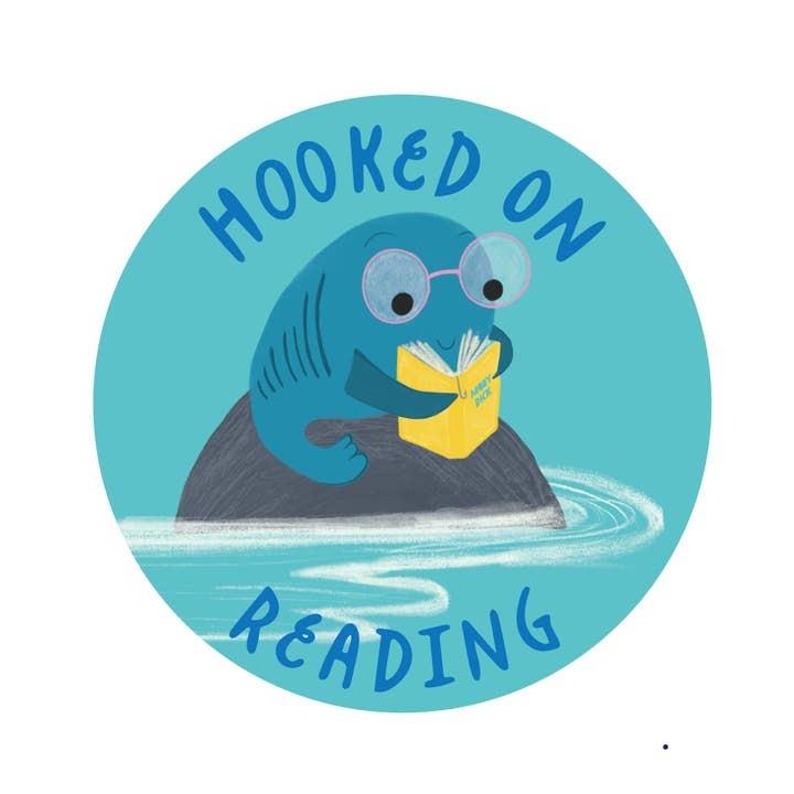 Hooked On Reading – 3&amp;quot; Vinyl Sticker