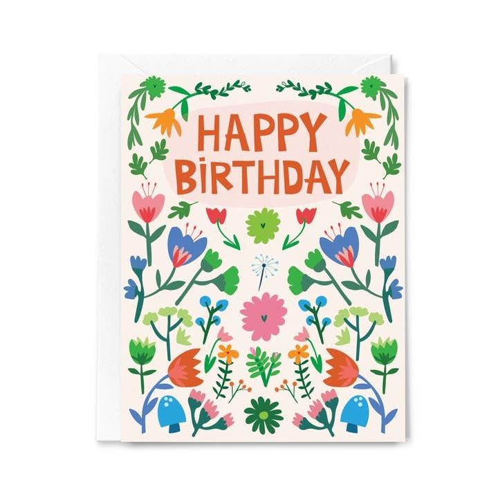 Summer Garden Birthday Card