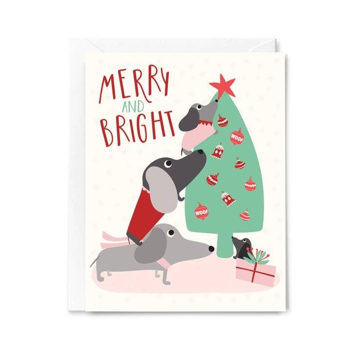 Dachshund Tree Holiday Card