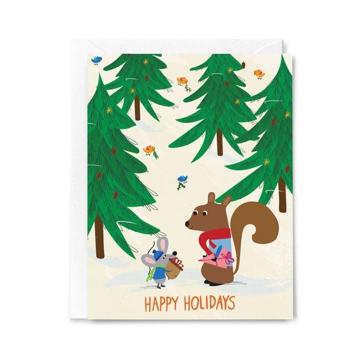 Forest Gift Exchange Holiday Card