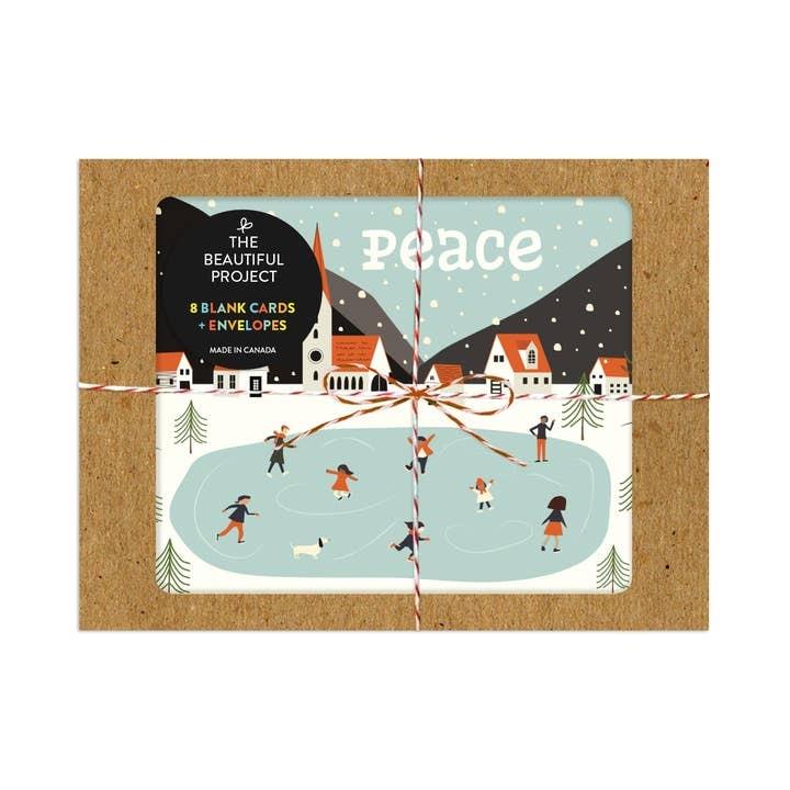 Peace Village Holiday Cards, Box of 8