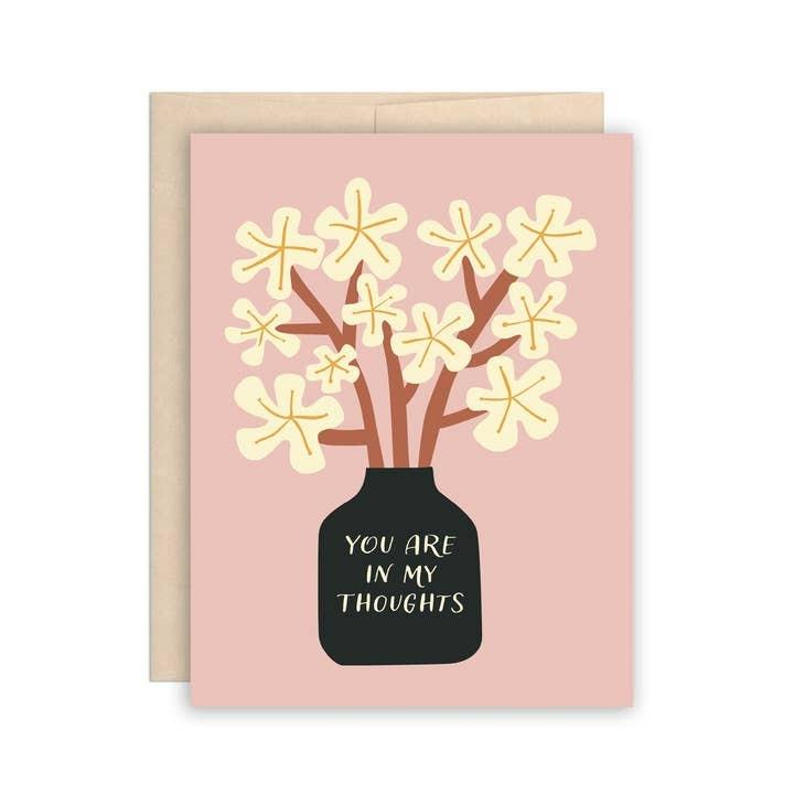 In My Thoughts Flower Sympathy Card
