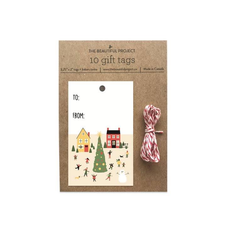 Winter Village Gift Tag, Set of 10