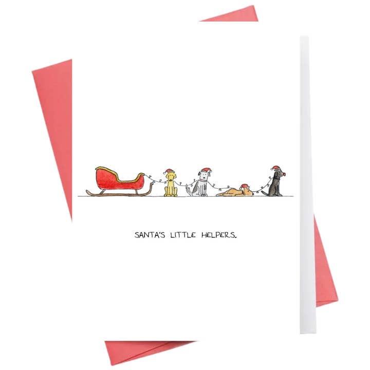 Dog Sleigh Holiday Greeting Card