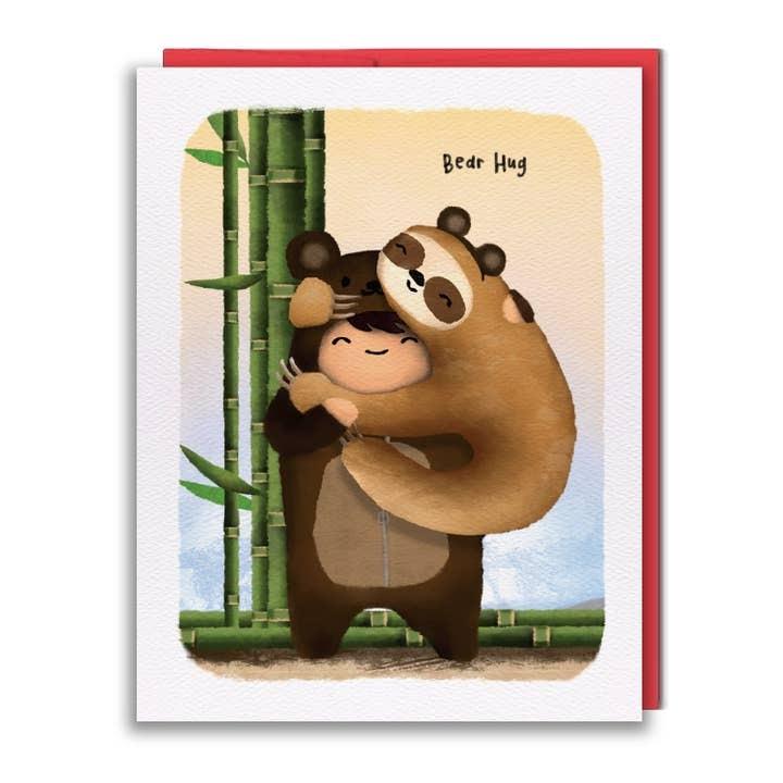 Sloth Bear Hug Greeting Card