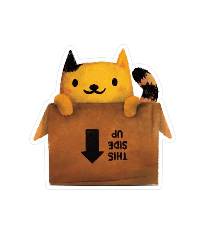 Cat Box Sticker