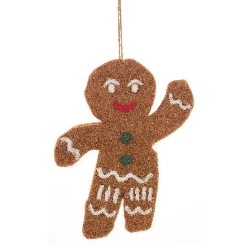 Handmade Jolly Gingerbread Man Ornament