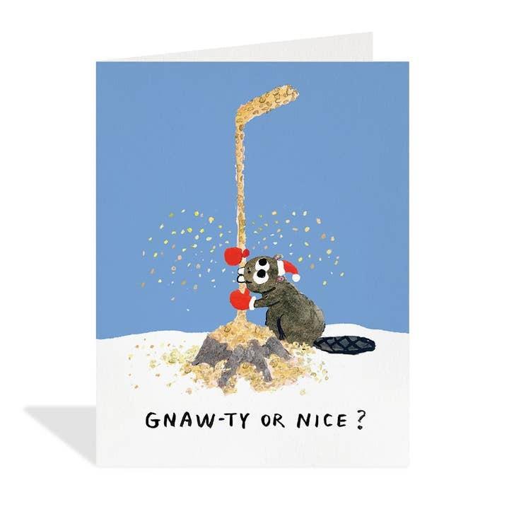 Gnaw-ty Or Nice Holiday Greeting Card