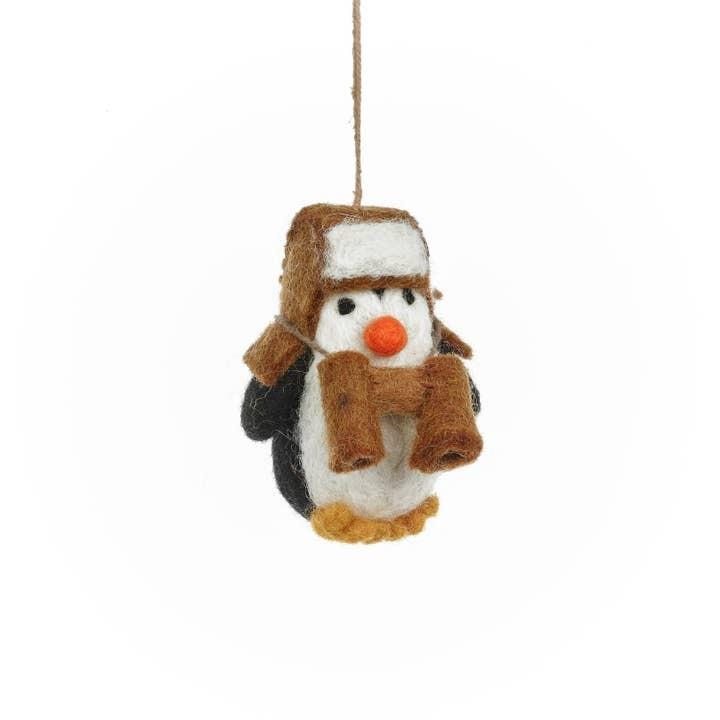 Handmade Arctic Explorer Penguin Ornament