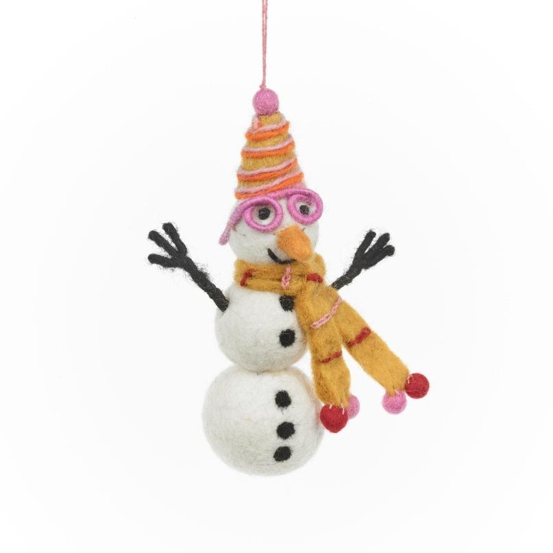 Handmade Betty the Snowman Ornament