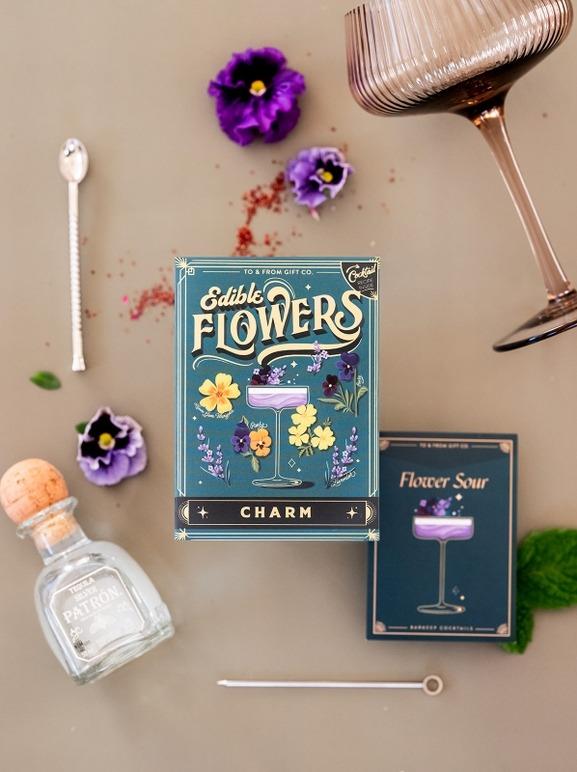 Edible Flowers (Charm) - Seed Packet & Cocktail Recipe