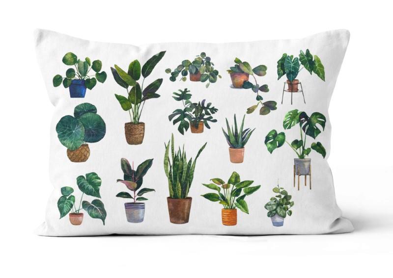 Potted Plants Outdoor Toss Cushion, 14" x 20"