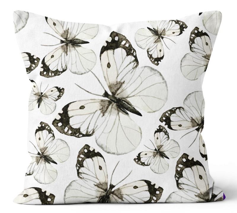 Black &amp; White Butterfly Indoor Toss Cushion, 20&quot;Sq