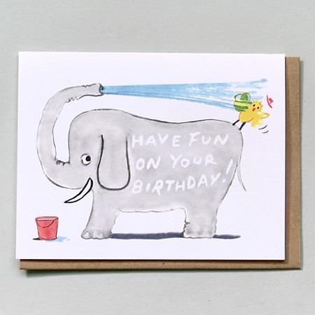 Elephant Fun Birthday Card