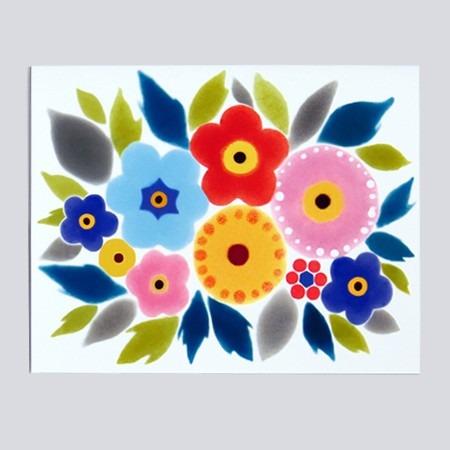Folk Bouquet Greeting Card