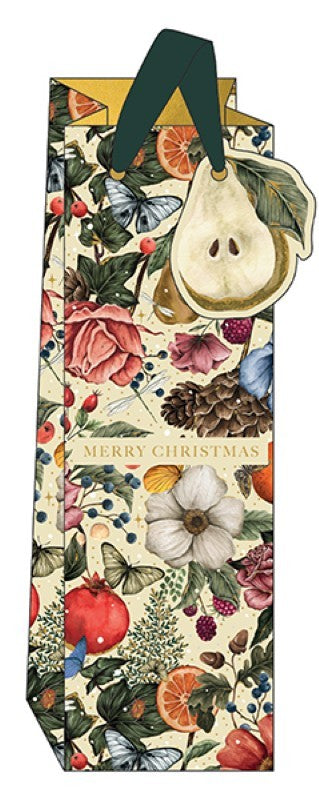 Fruit & Floral Wine Bottle Gift Bag