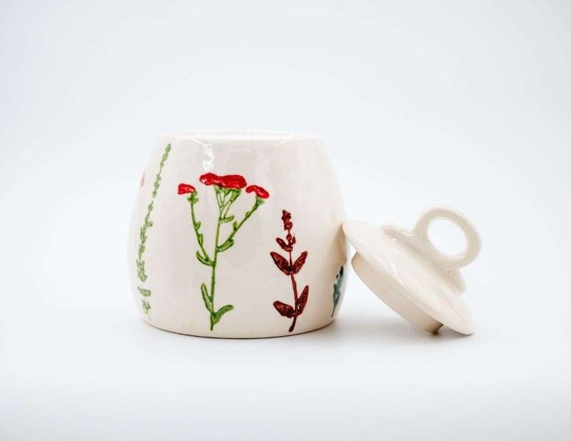 Wildflower Covered Sugar Dish