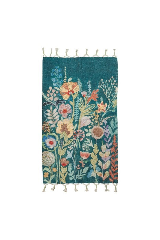 Tranquillo Teal Botanic Twist 3' x 2' Carpet