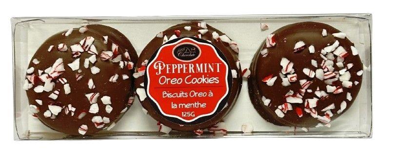 3pc Milk Chocolate Covered Oreo Cookies with Peppermint