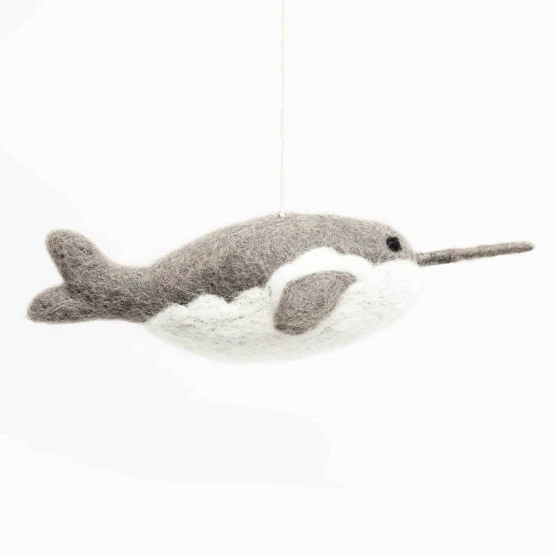 Felt Narwhal Ornament