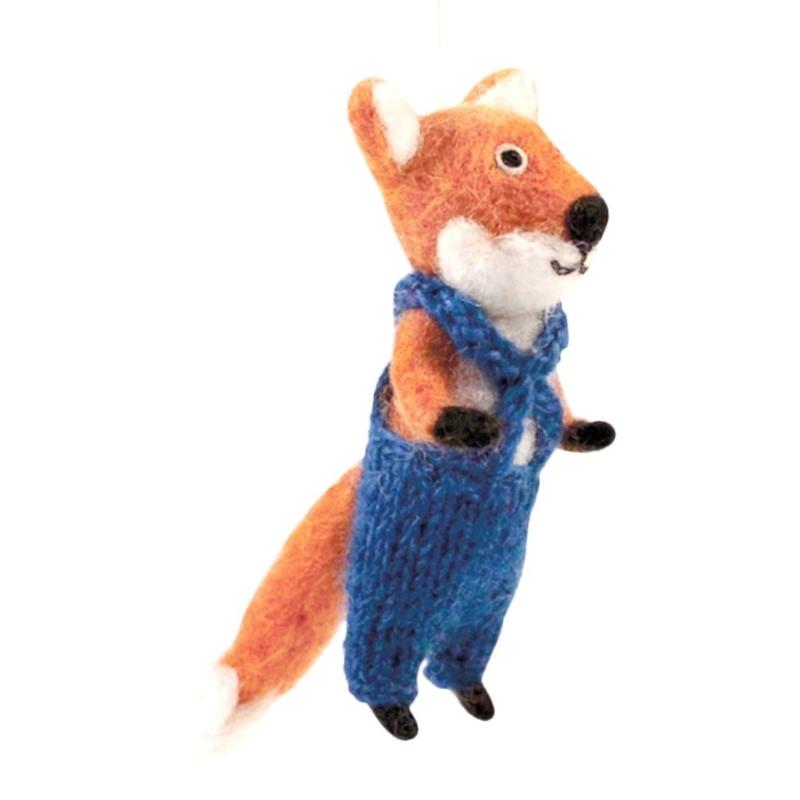 Fox In Overalls Ornament