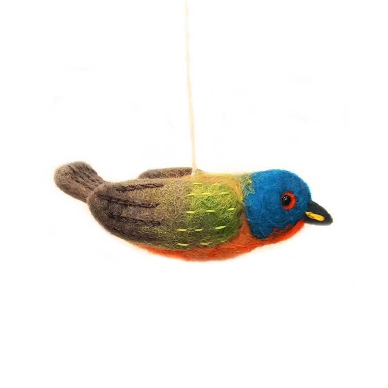 Painted Bunting Bird Ornament