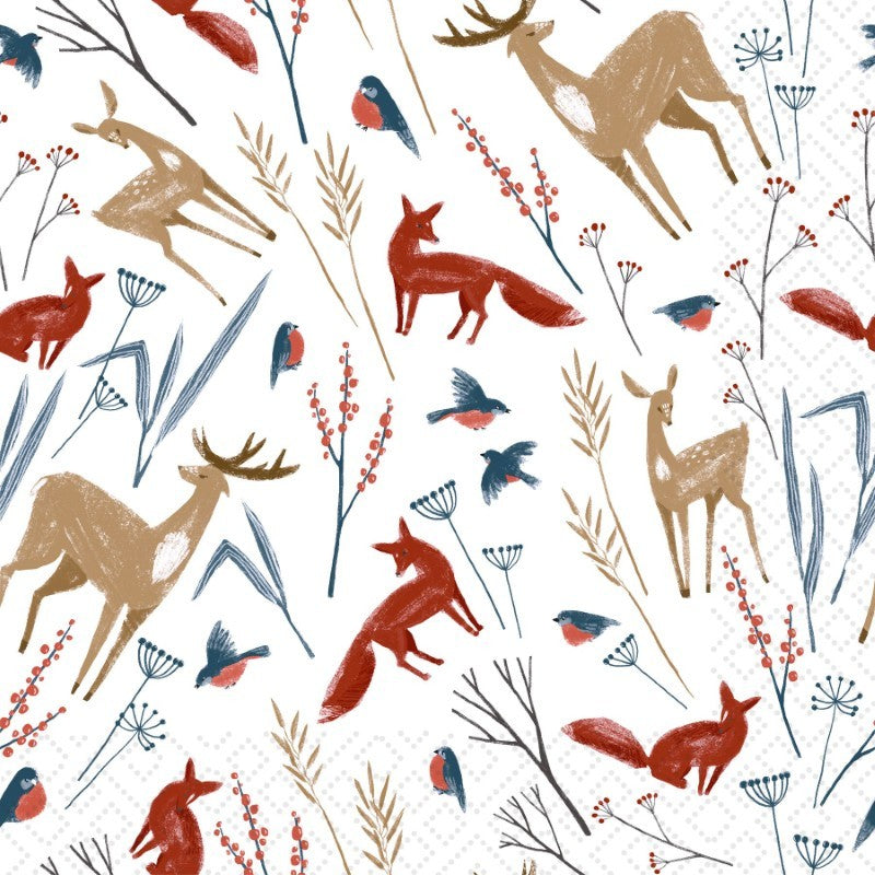 Autumn Animals - Luncheon Paper Napkins - Pack/20