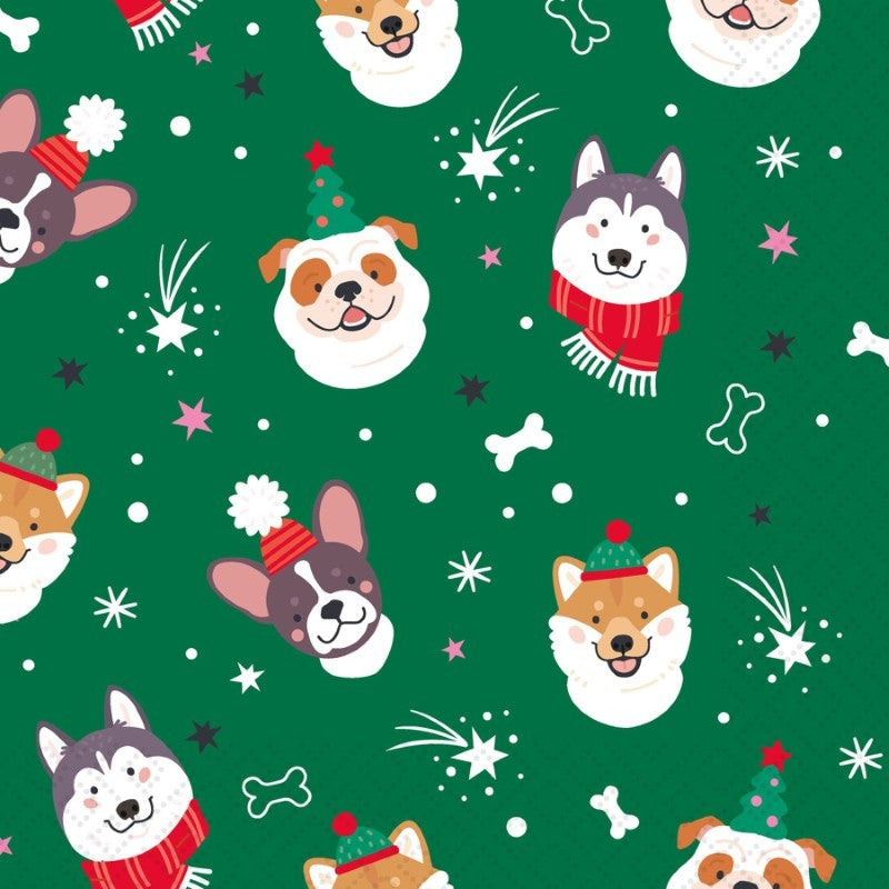 Merry Paws - Luncheon Paper Napkins - Pack/20