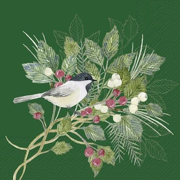 Christmas Joy Green - Cocktail Paper Napkins - Pack/20