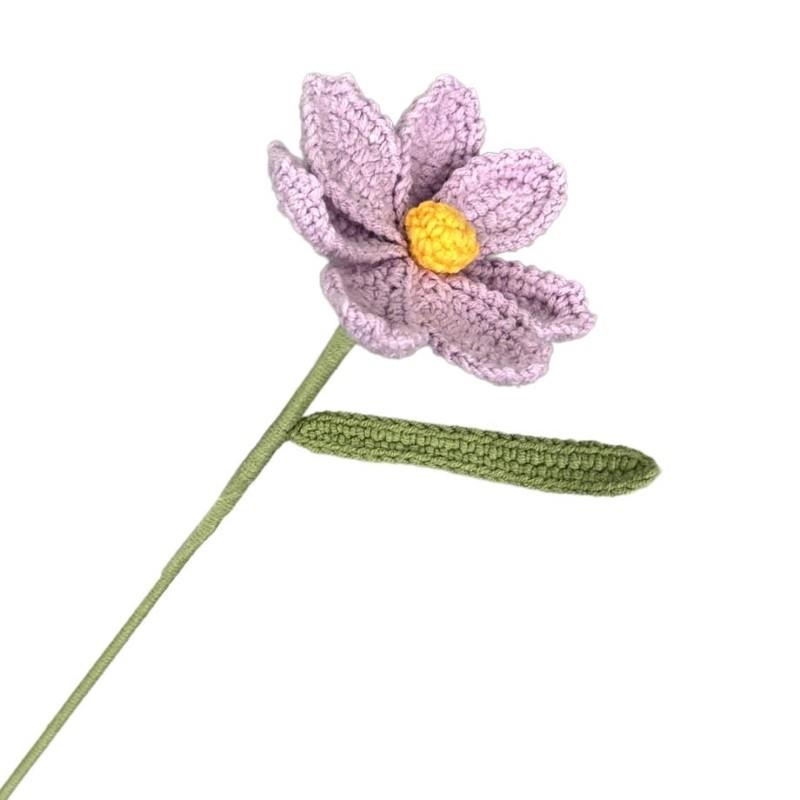 Lilac Crochet Stem Daisy, 17&quot;