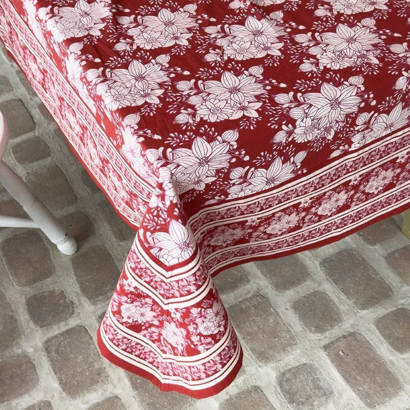 Poinsettia Flowers Tablecloth
