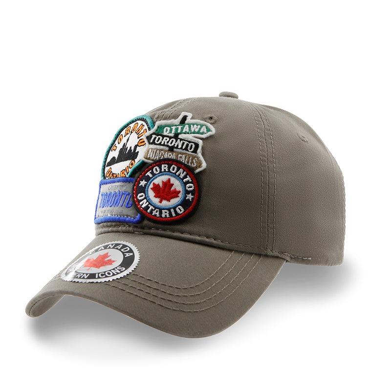 Toronto Grey Multi-Patch Casual Classic Cap