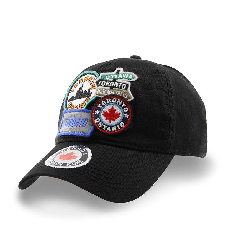 Toronto Black Multi-Patch Casual Classic Cap