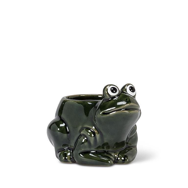 Small Crouched Frog Planter, 4.5"