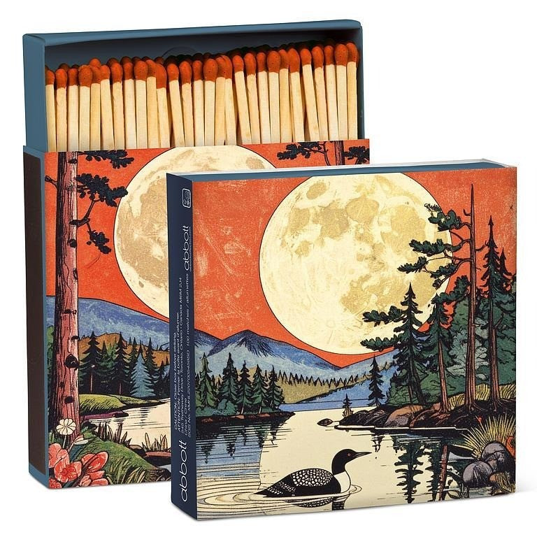 Moonlit Evening Square Matches. 100 Sticks