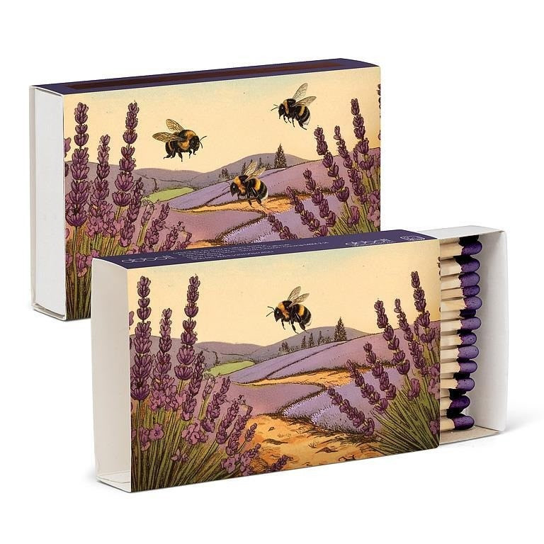 Bee &amp; Lavender Matches. 45 Sticks