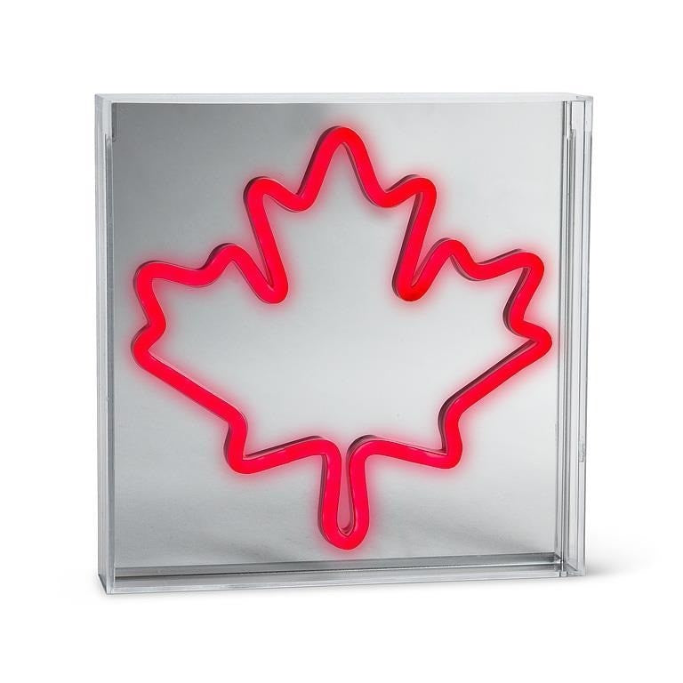 Square Maple Leaf Neon LED Sign