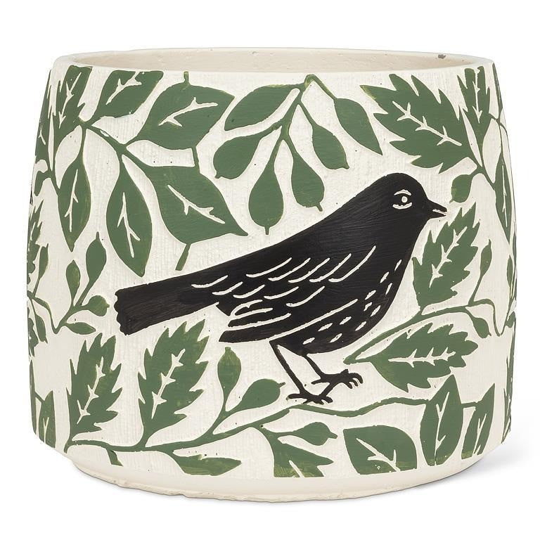 Crow &amp; Leaves Planter