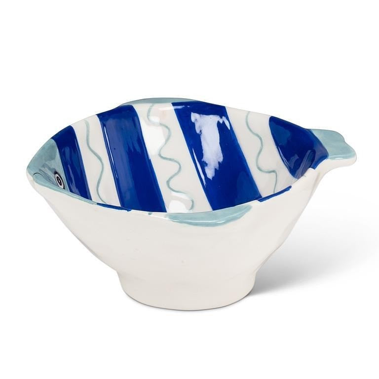 Small Striped Fish Bowl, 5"
