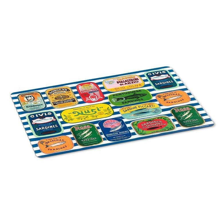 Sardine Tins on Stripes Placemat