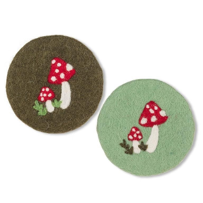Mushroom Coaster, 4"D
