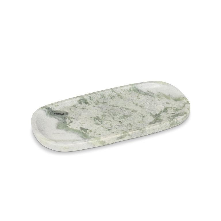 Green Marble Oblong Tray, 11.5"L