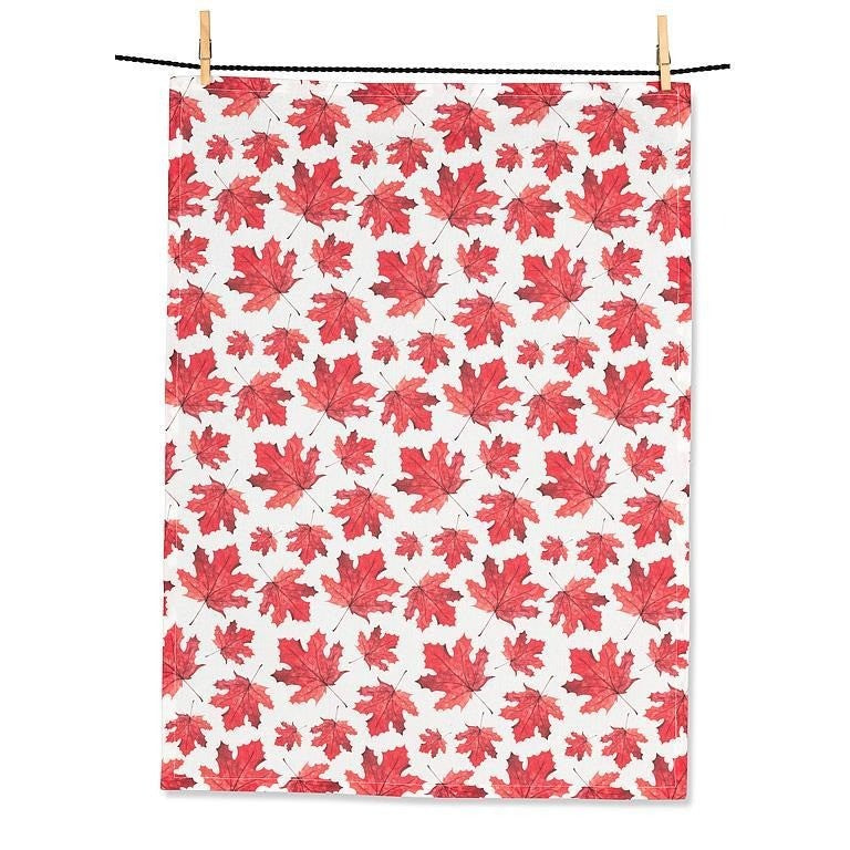 Allover Maple Leaves Kitchen Towel