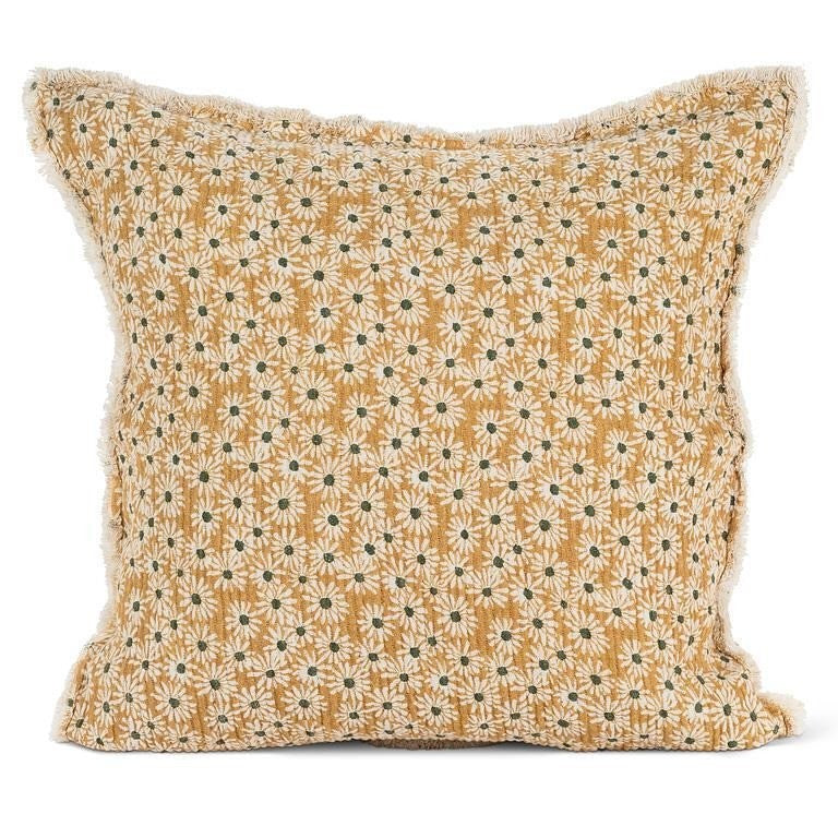 Square Daisy Pillow, 20"Sq
