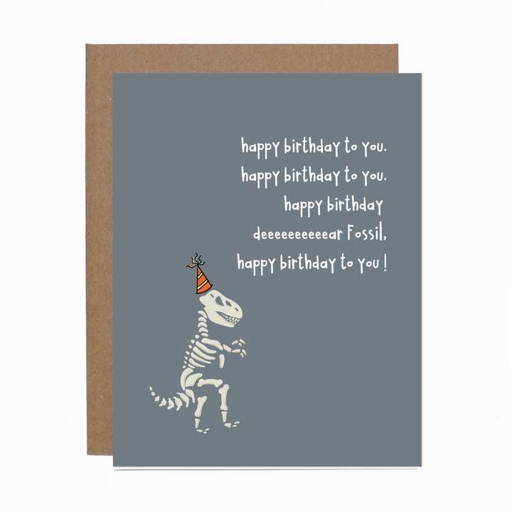 Fossil Birthday Card