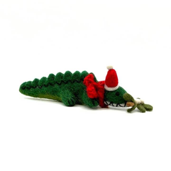 Crocodile Mistletoe Ornament