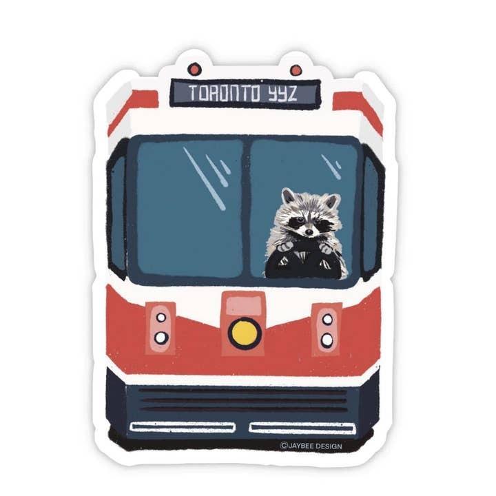 Yyz Streetcar w/ Raccoon Vinyl Sticker