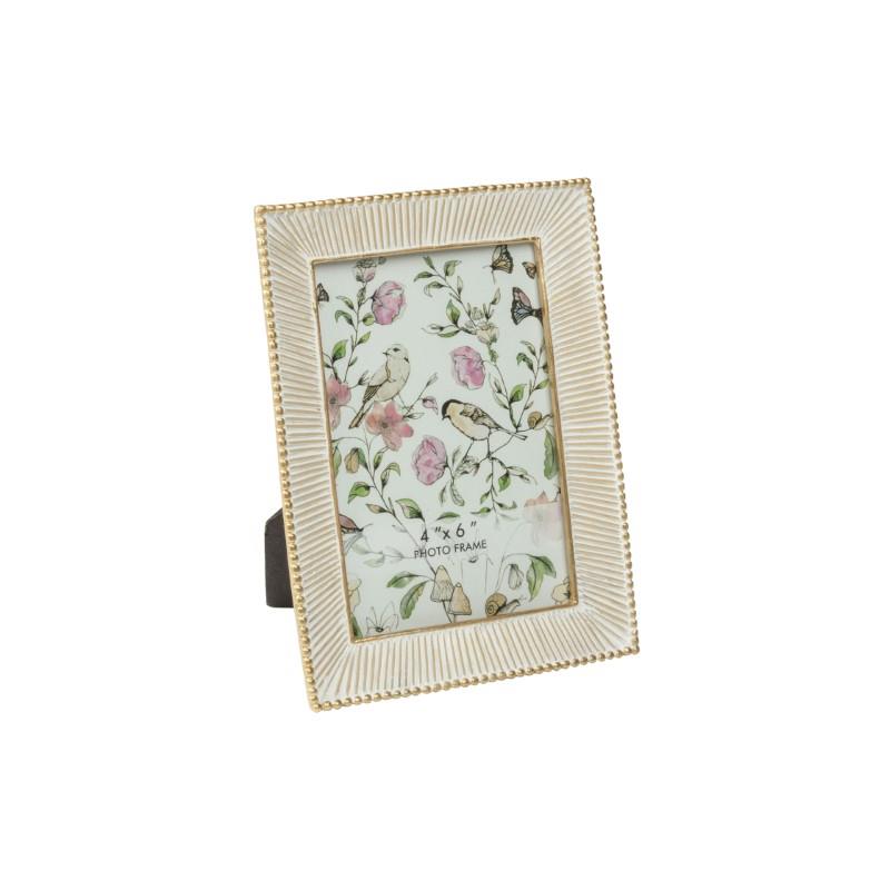 Antique White Embossed Fan Picture Frame