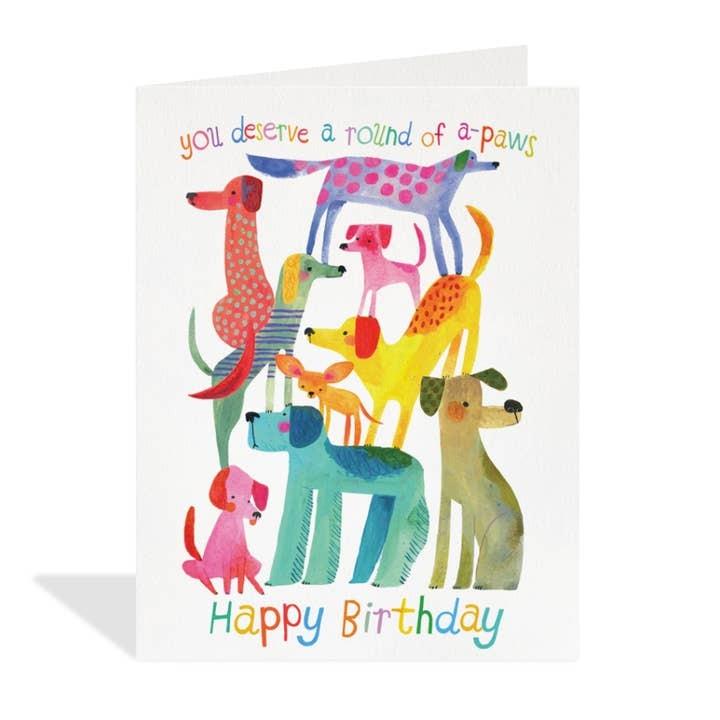 Round Of A-Paws Birthday Card