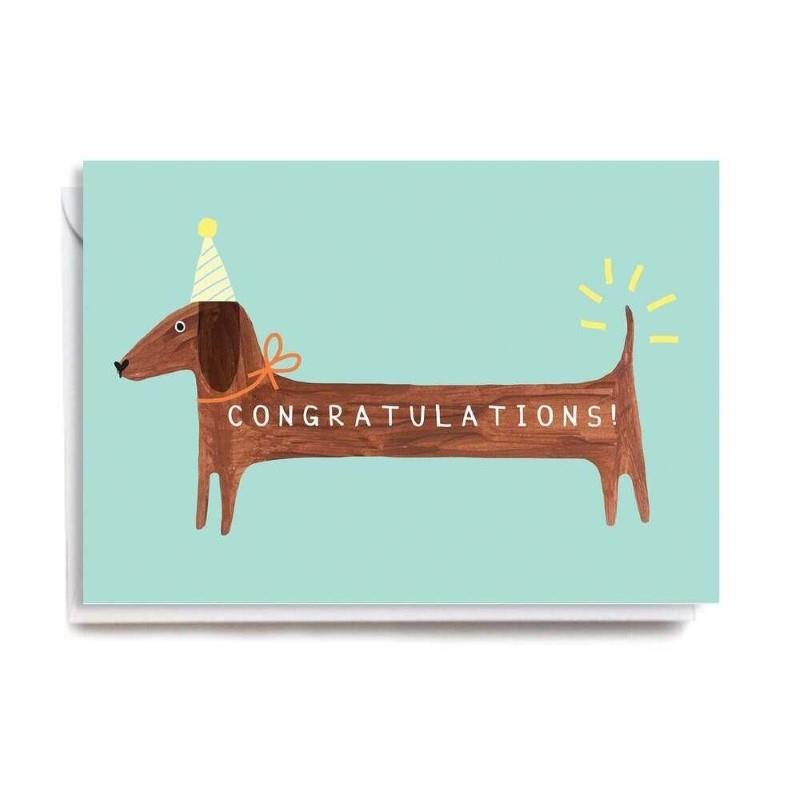 Sausage Dog Congratulations Greeting Card
